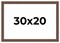 30x20 Wide Barnwood Picture Frame with UV-Resistant Acrylic & Acid Free Backing, Available in 6 Paint Finishes - Grey, Brown, White, and Black